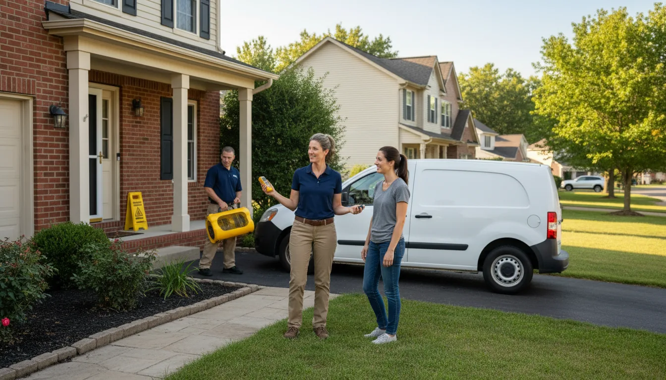 Residential water damage restoration in Stevens, PA